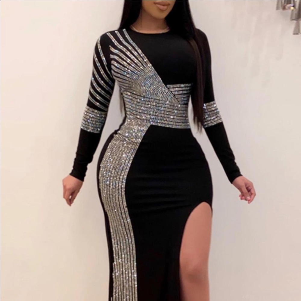 Sexy Diamond Wrap w. High Split